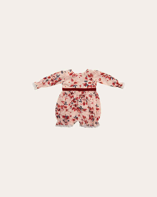 Girl's Autumn Love Bubble Romper, Size Newborn-12